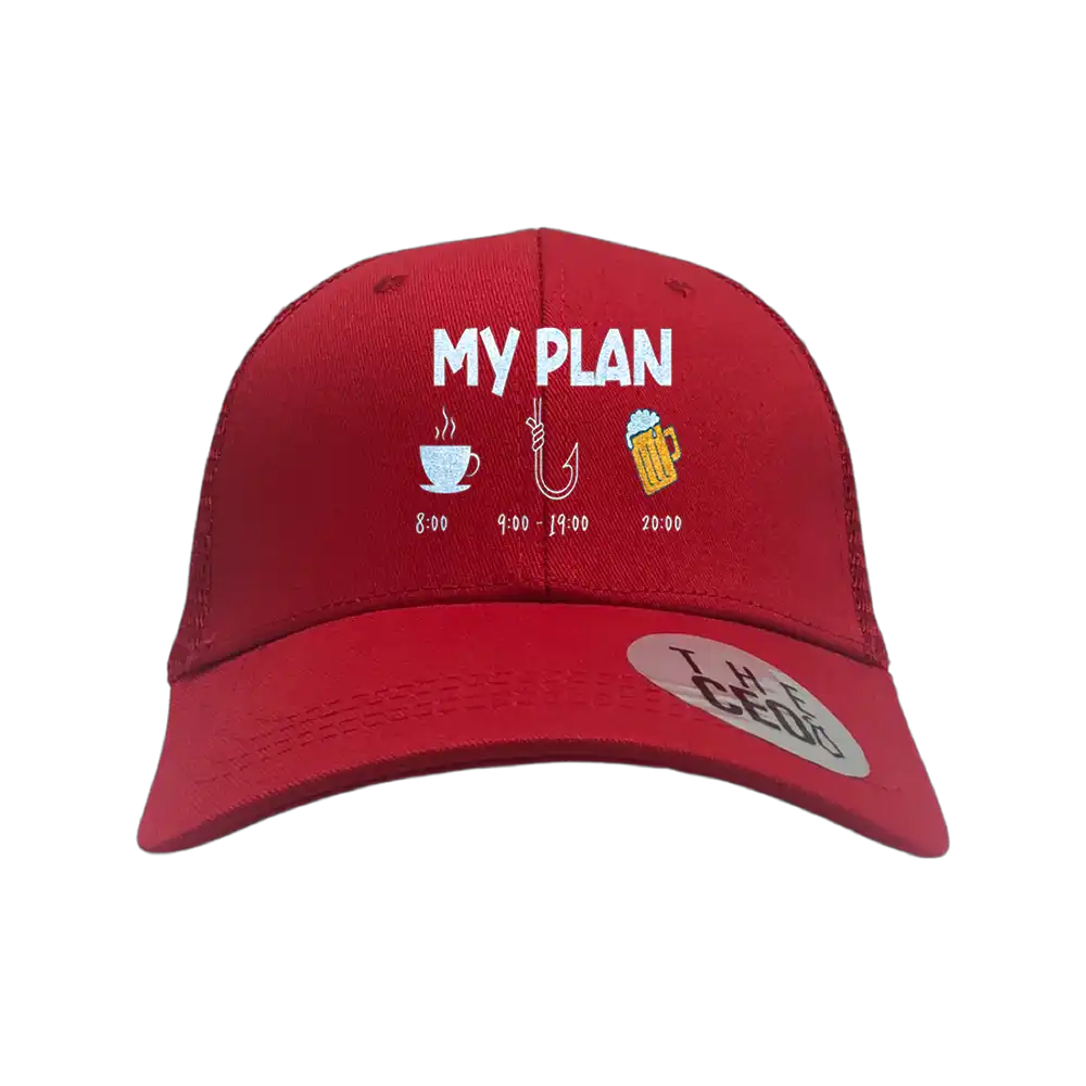Casquette trucker brodée « My Fishing Plan »