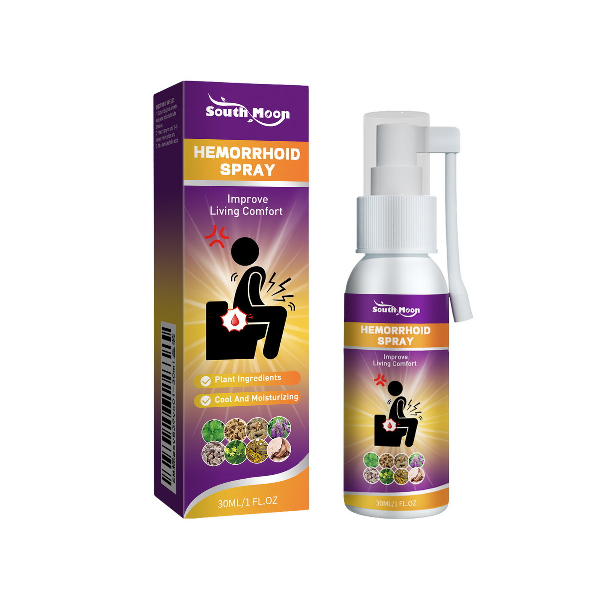 Spray soulageant naturel pour hémorroïdes