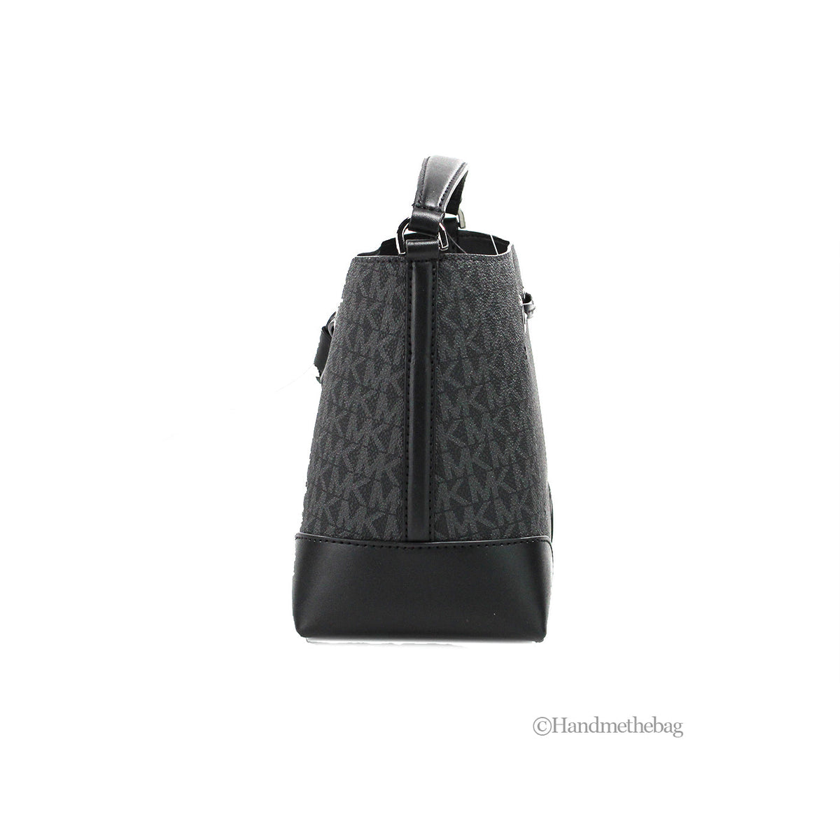 Sac bandoulière seau Michael Kors Mercer petit modèle en PVC noir
