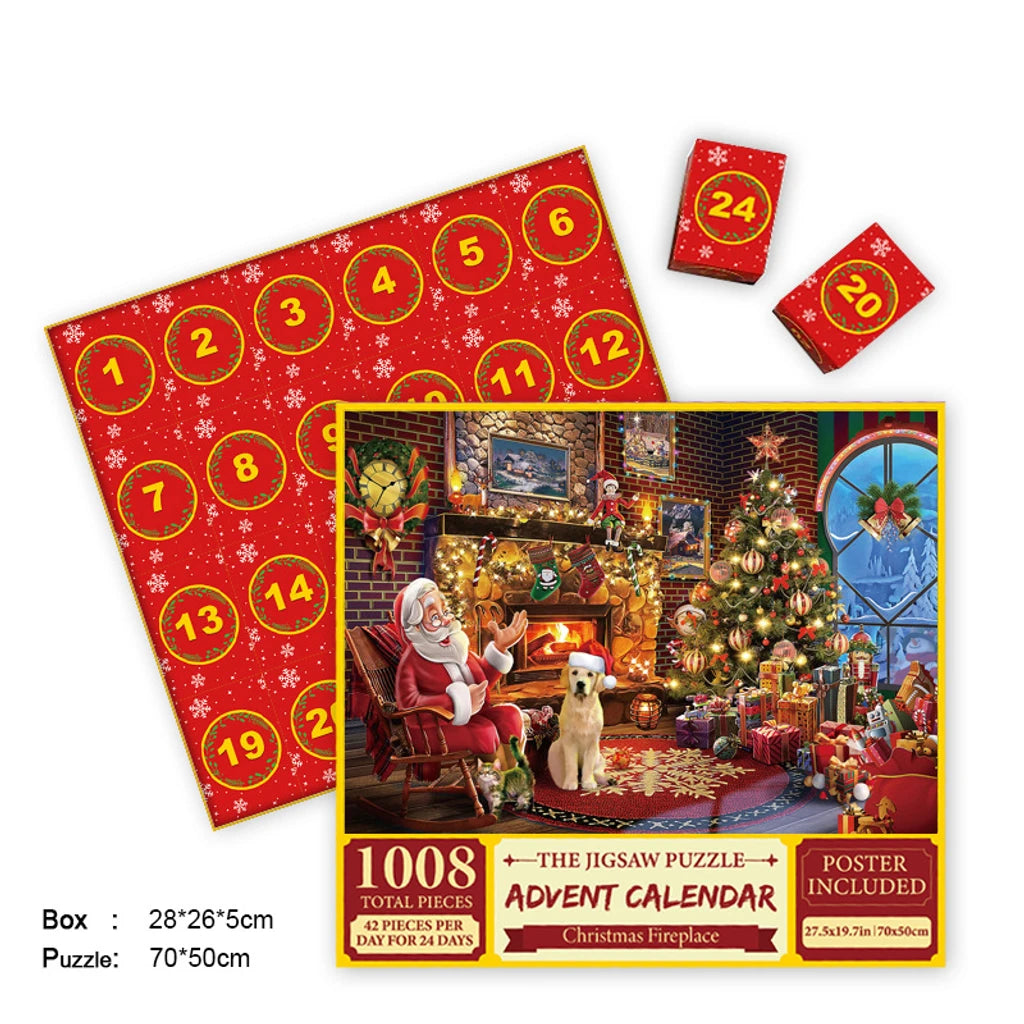 Frohes Jigsaw-Adventskalender-Puzzle
