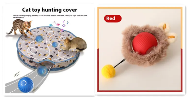 Balle jouet auto-roulante pour chat PurrPlay