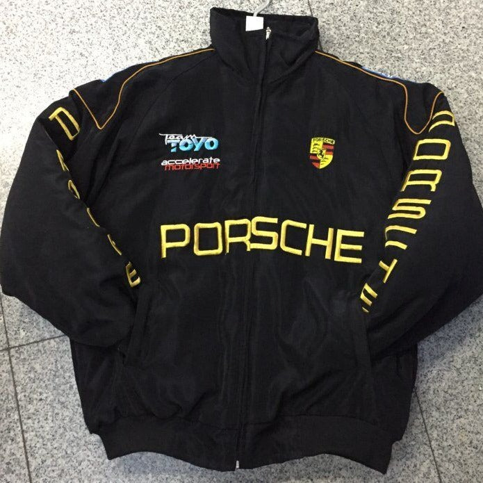 Veste de course F1 - Vêtement d'extérieur brodé style vintage