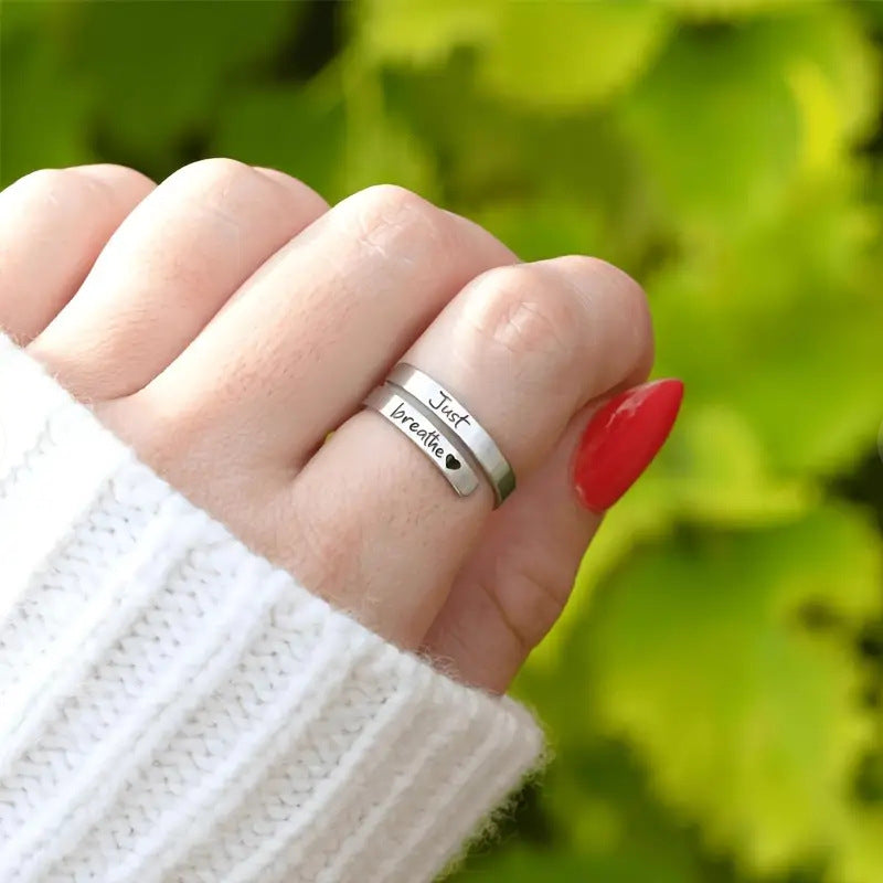 Bague cœur spirale en argent