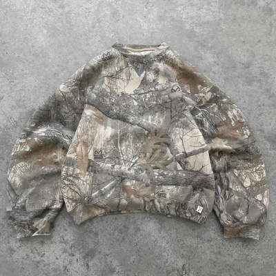 Sweat à capuche rétro motif camouflage urbain