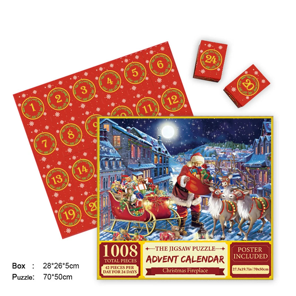 Frohes Jigsaw-Adventskalender-Puzzle