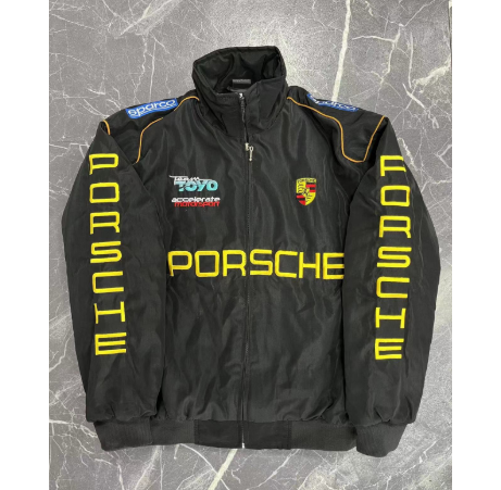Veste de course F1 - Vêtement d'extérieur brodé style vintage