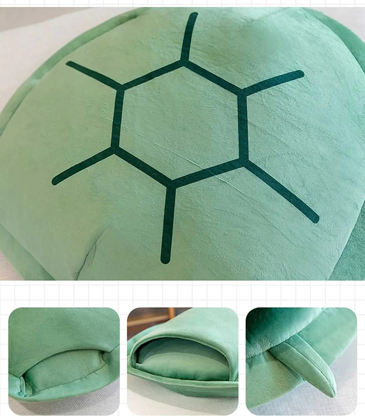 Coussins carapace de tortue portables verts