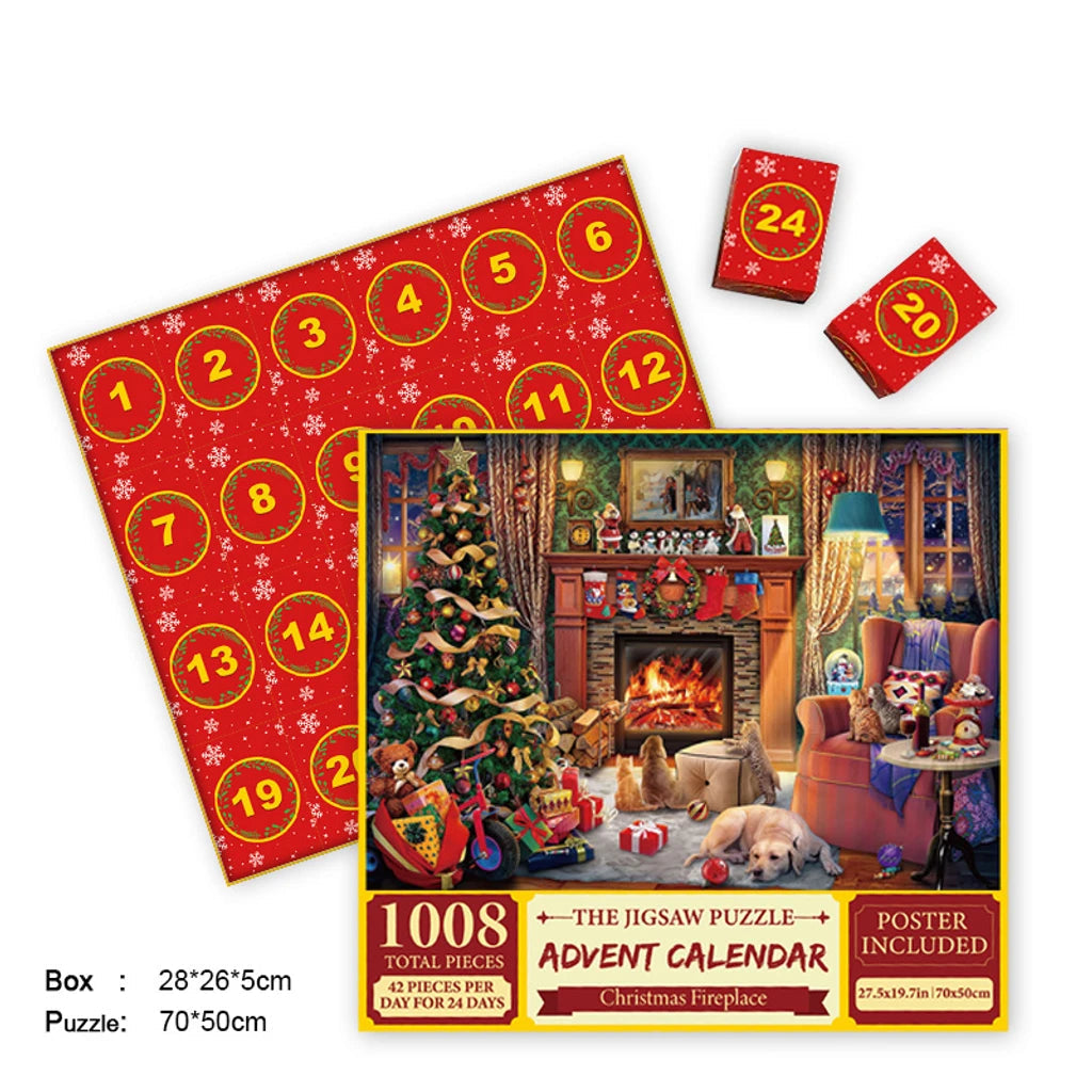 Frohes Jigsaw-Adventskalender-Puzzle