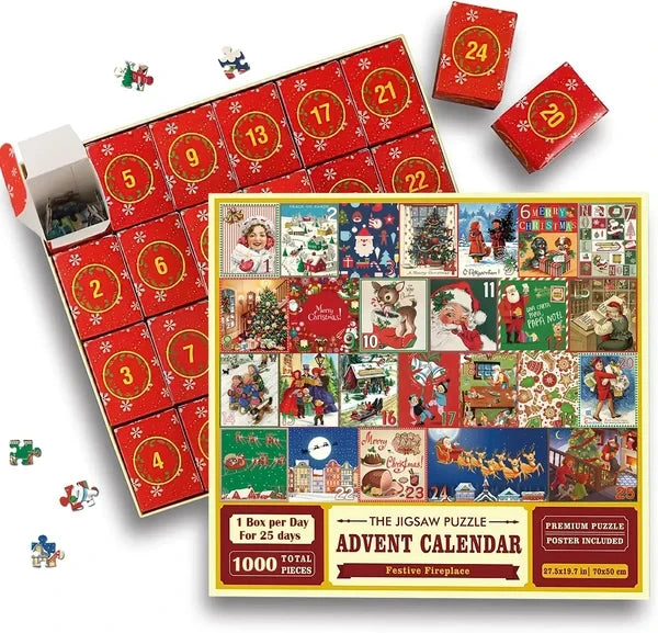 Frohes Jigsaw-Adventskalender-Puzzle