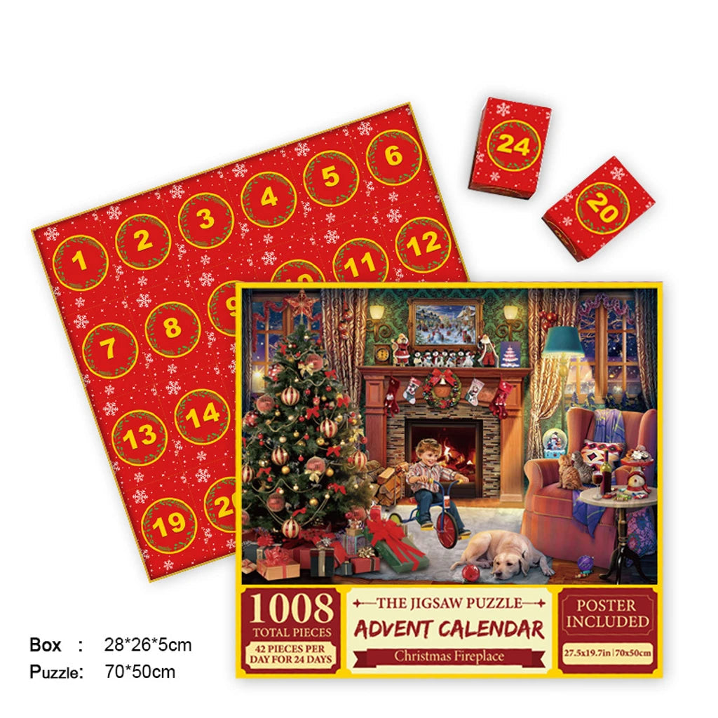 Frohes Jigsaw-Adventskalender-Puzzle