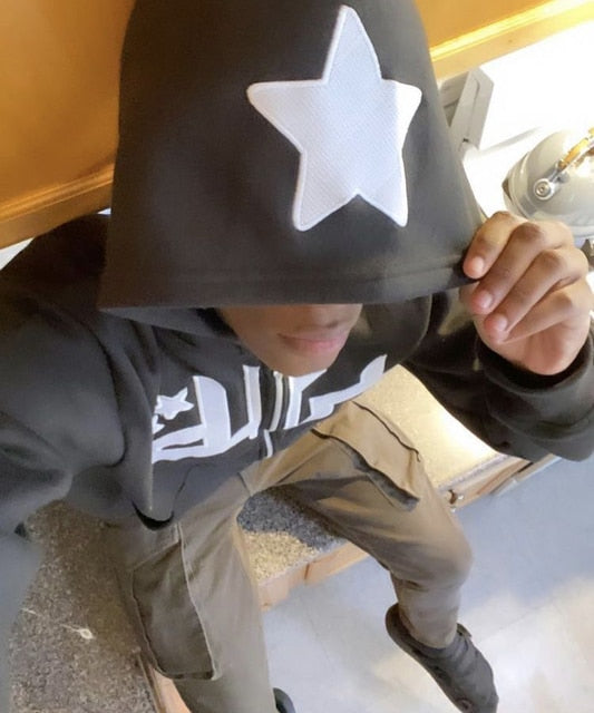 Sweats à capuche zippés à motif étoiles