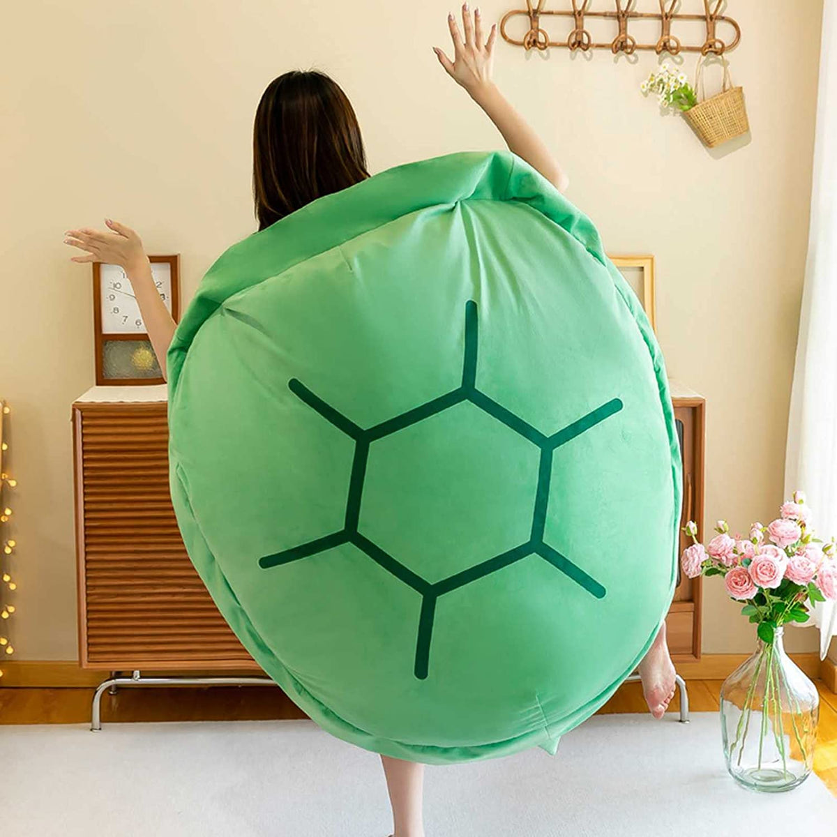 Coussins carapace de tortue portables verts