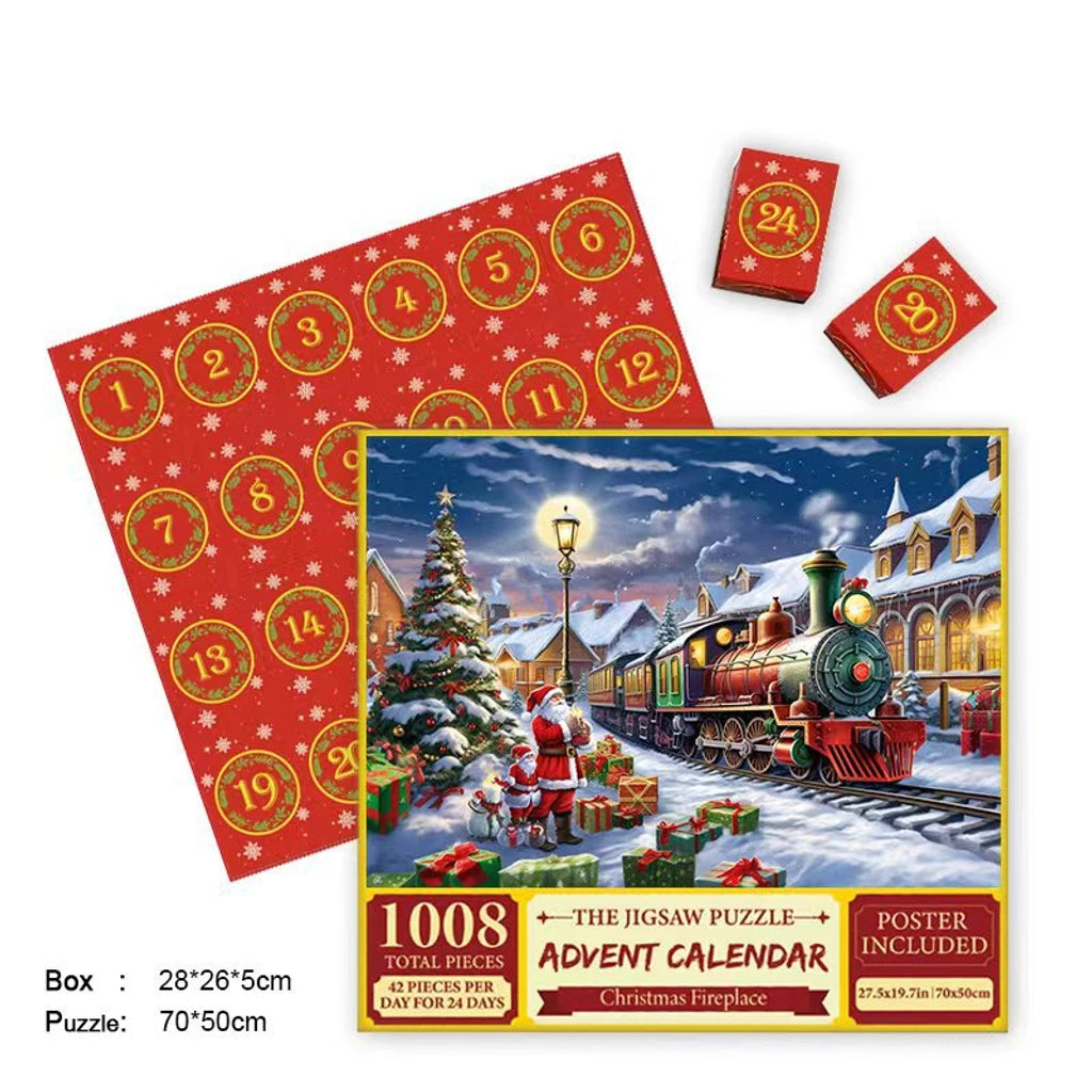 Frohes Jigsaw-Adventskalender-Puzzle