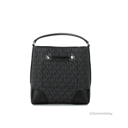 Michael Kors Mercer Small Black PVC Bucket Crossbody Bag