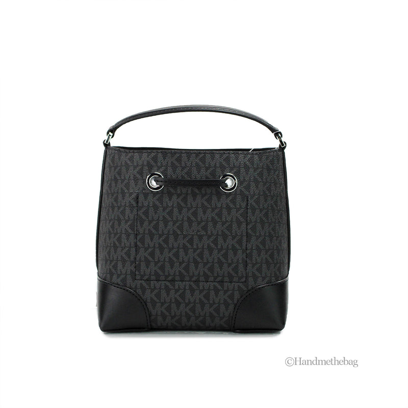 Michael Kors Mercer Small Black PVC Bucket Crossbody Bag