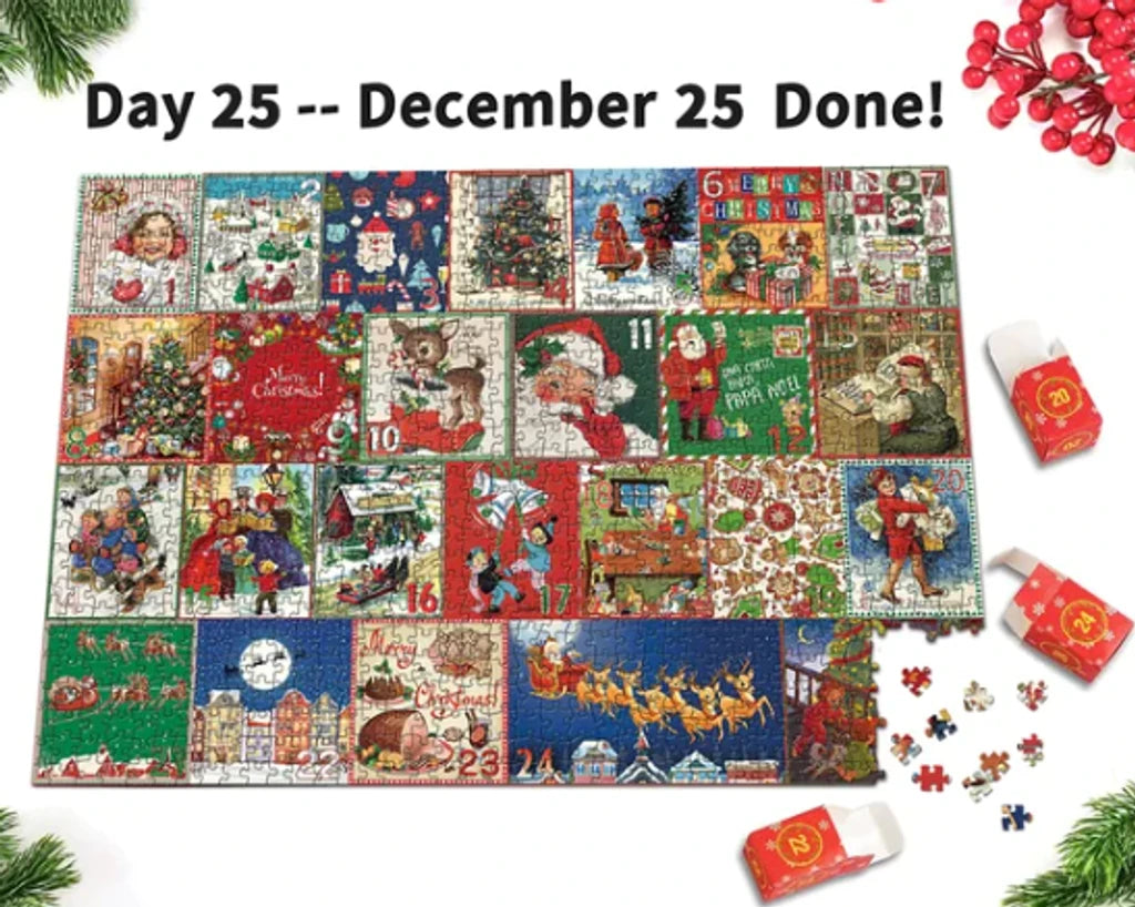 Frohes Jigsaw-Adventskalender-Puzzle