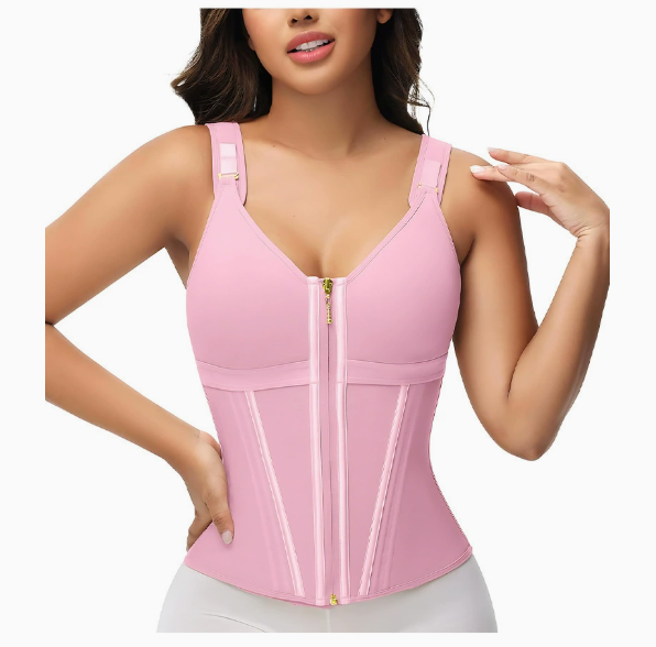 Corset gainant en maille à trois rangées de crochets