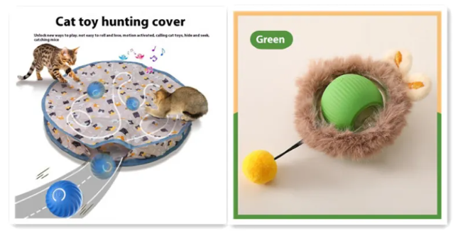 Balle jouet auto-roulante pour chat PurrPlay