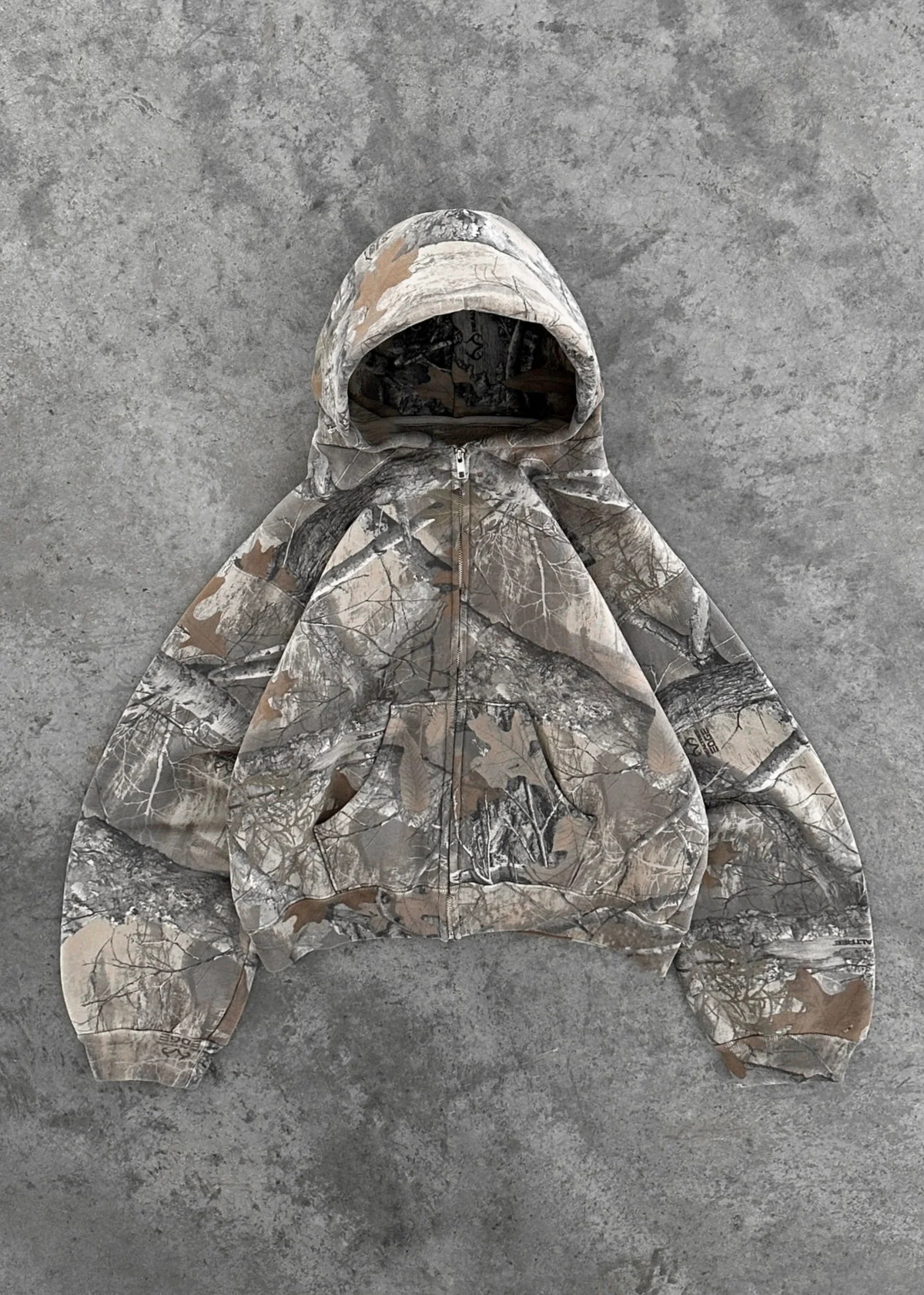 Sweat à capuche rétro motif camouflage urbain