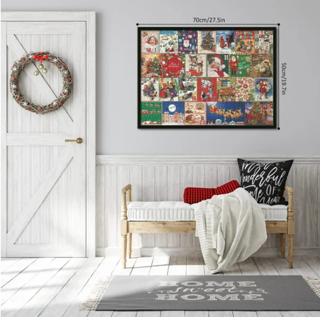 Frohes Jigsaw-Adventskalender-Puzzle