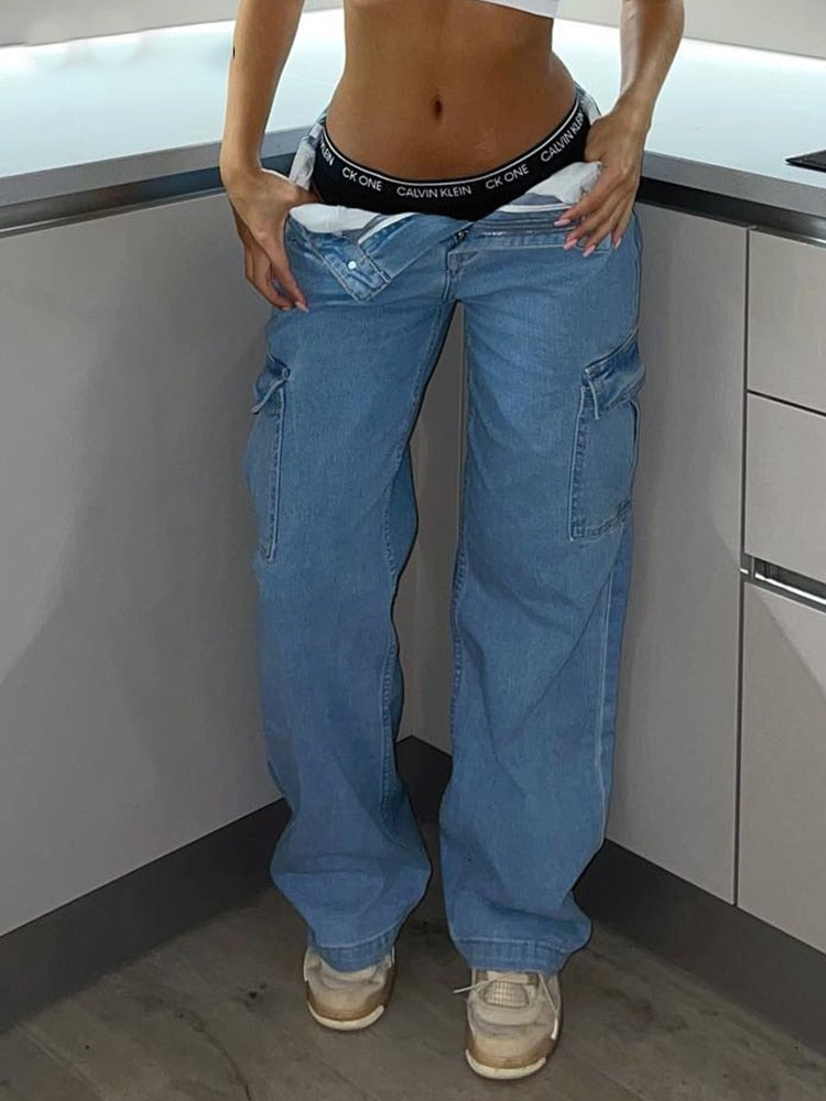 Pantalon cargo taille haute stylé
