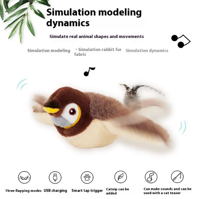 Flatterndes Katzenspielzeug (Vogel)
