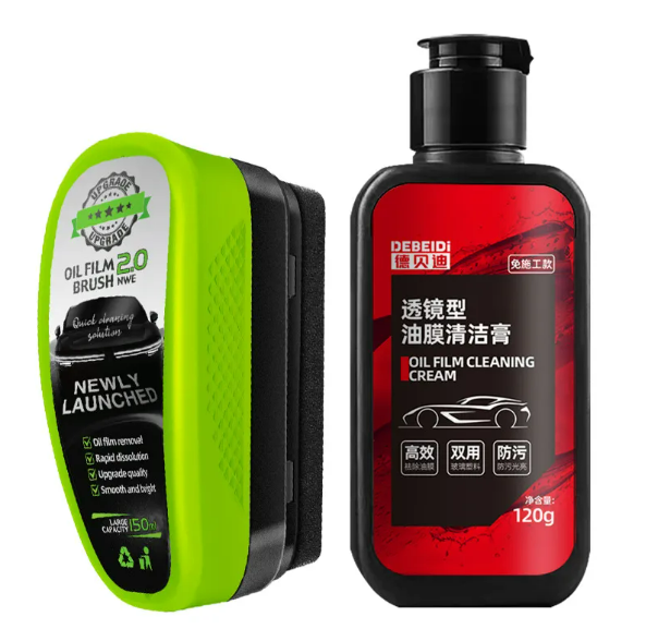 Nettoyant film gras pour vitres de voiture