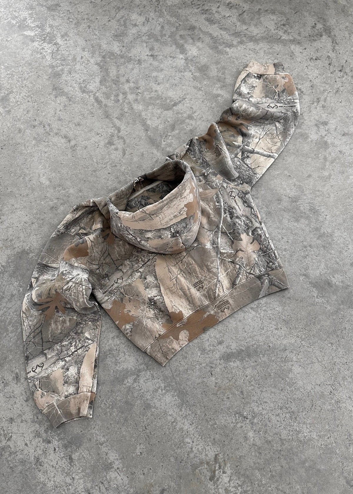 Sweat à capuche rétro motif camouflage urbain
