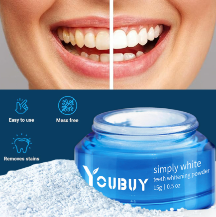 Poudre blanchissante pour les dents