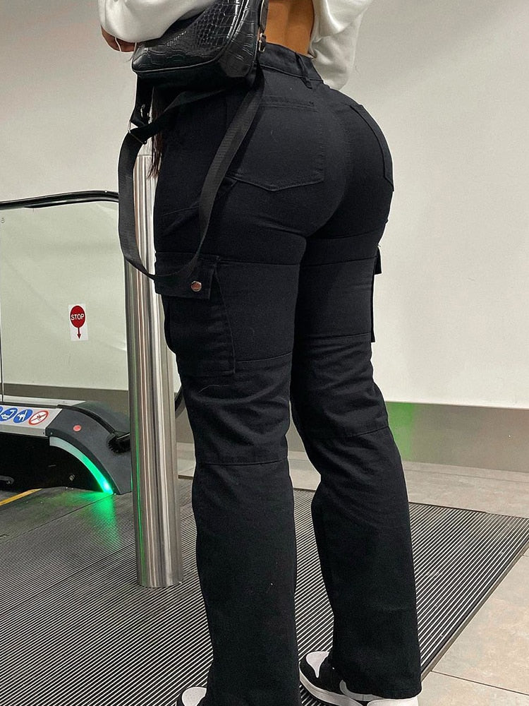 Pantalon cargo taille haute stylé