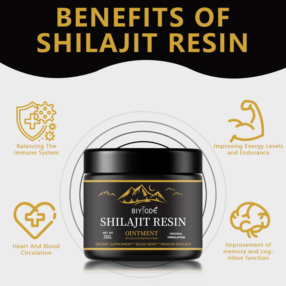 30g de Résine de Shilajit Pure Naturelle