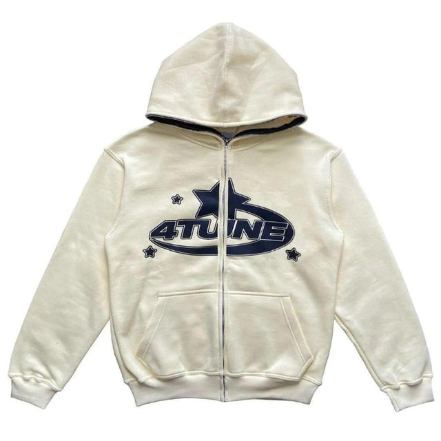 Sweats à capuche zippés à motif étoiles