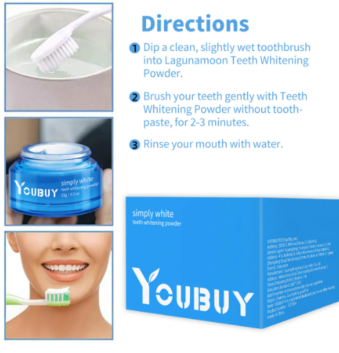 Poudre blanchissante pour les dents