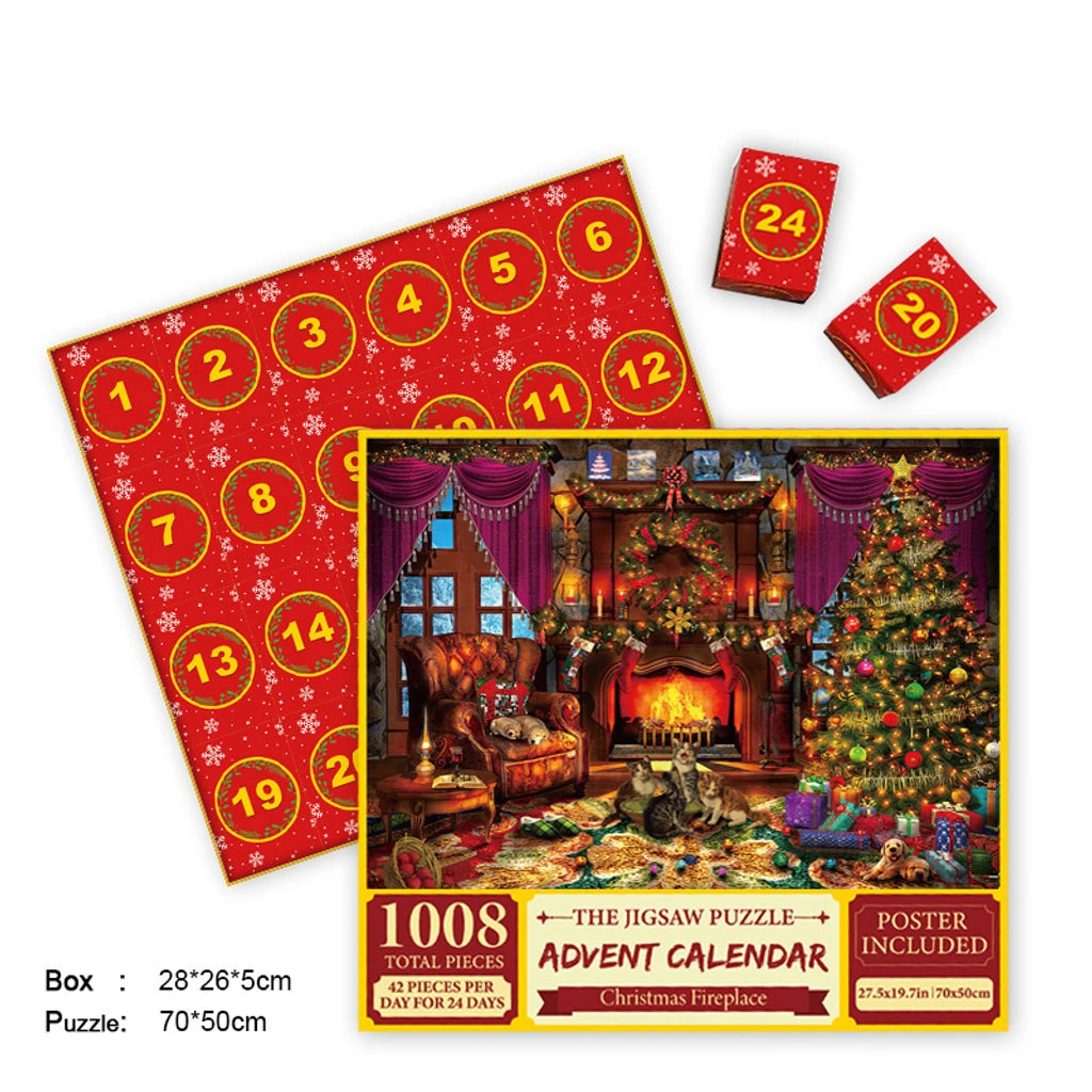 Frohes Jigsaw-Adventskalender-Puzzle