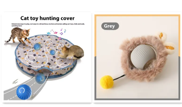 Balle jouet auto-roulante pour chat PurrPlay