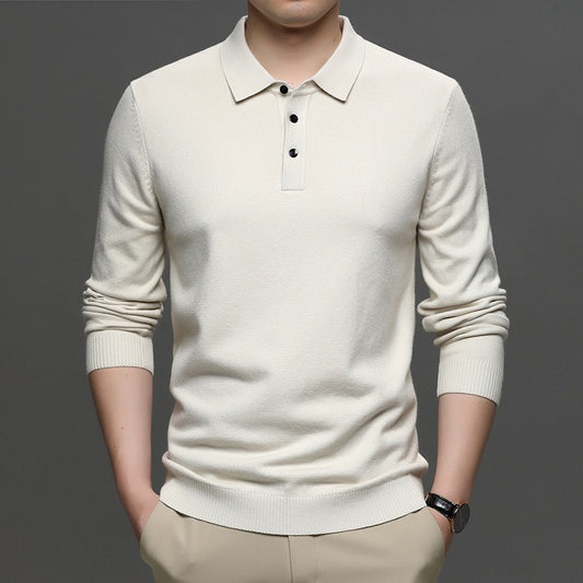 Herren-Strickpullover mit Reverskragen
