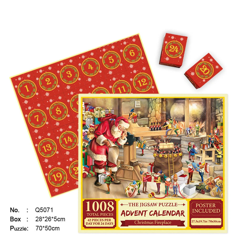 Frohes Jigsaw-Adventskalender-Puzzle
